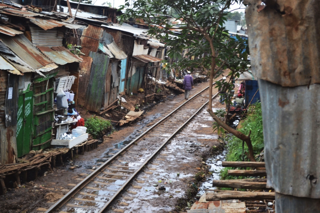 A slum in Nairobi, Kenya