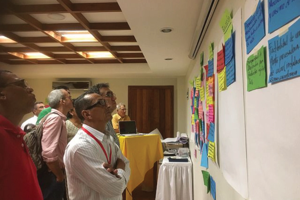Workshop participants activities on the wall Workshop participants activities on the wall