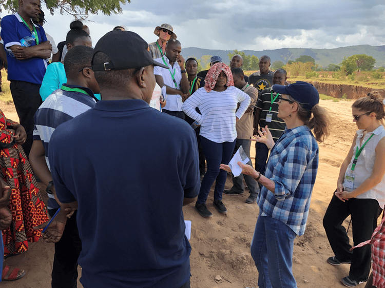 participants the concept of a landscape during the field trip organized as part of the training