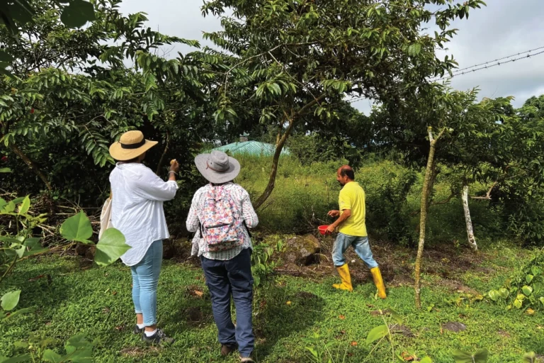 Farmers discuss solutions to sustainable landscape management in the Galapagos Islands, Ecuador Farmers discuss solutions to sustainable landscape management in the Galapagos Islands, Ecuador
