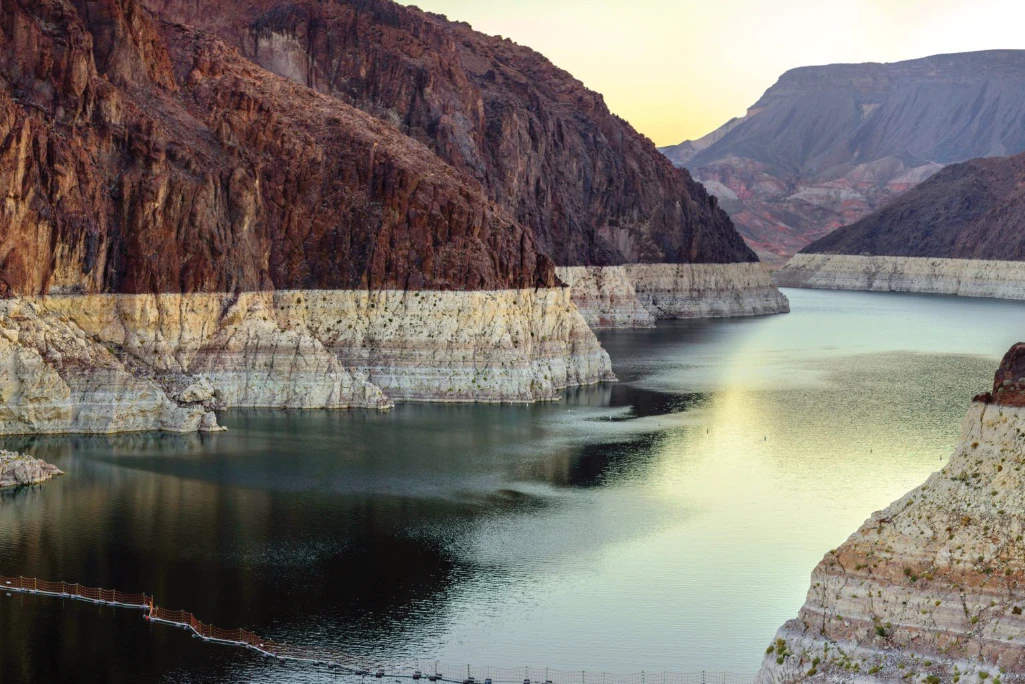Record low Colorado River levels can be seen in exposed layers Record low Colorado River levels can be seen in exposed layers