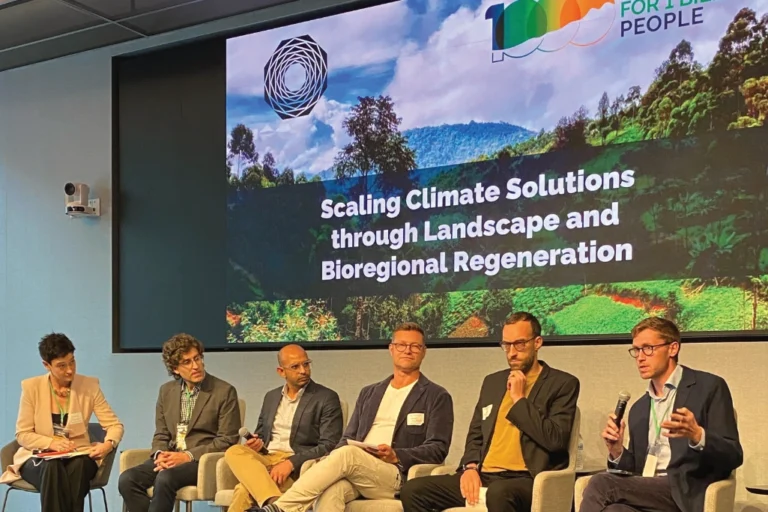1000 Landscape for 1 Billion People Panel on stage at Climate Change Week NYC 2024 1000 Landscape for 1 Billion People Panel on stage at Climate Change Week NYC 2024