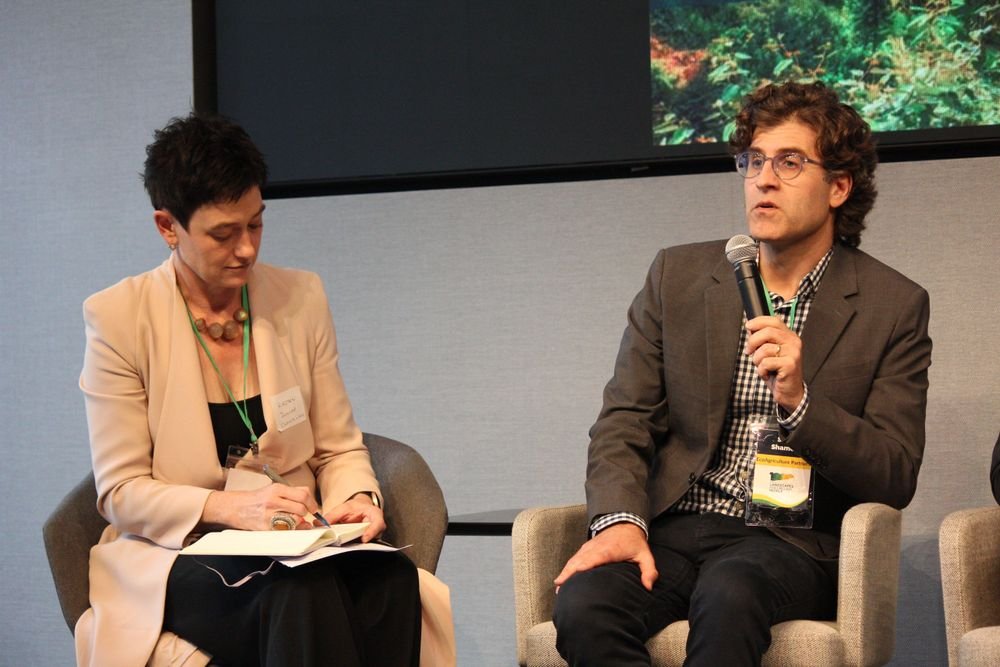 Kirsten Dunlop, CEO of EIT Climate-KIC, and Seth Shames, Managing Director of EcoAgriculture Partners