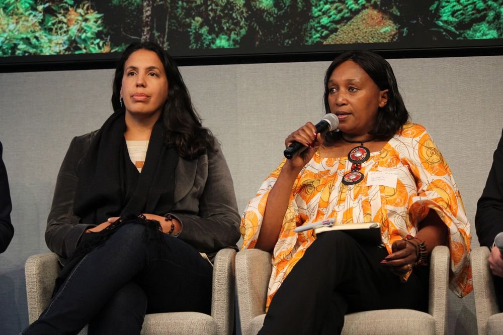 Mariam Kenza-Ali from the Oak Foundation and Betty Kibaara from the Rockefeller Foundation