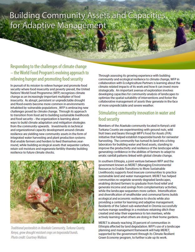 Building Community Assets and Capacities for Adaptive Management