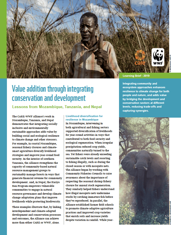Collection of CARE-WWF Alliance Learning Briefs