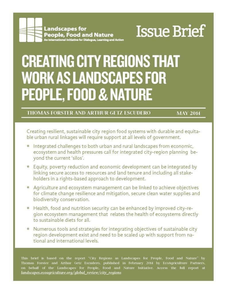 Creating city regions that work as landscapes for people, food and nature