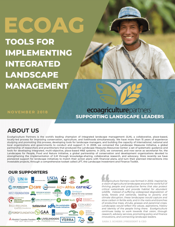EcoAg Tools for Implementing Integrated Landscape Management EcoAg Tools for Implementing Integrated Landscape Management