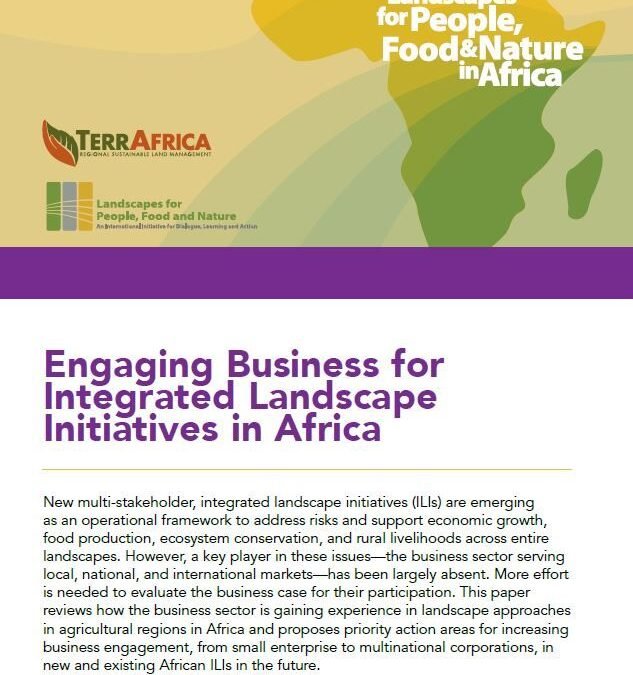 Engaging Business for Integrated Landscape Initiatives in Africa