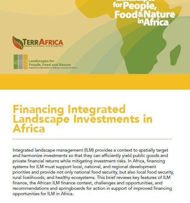 Financing Integrated Landscape Investments in Africa