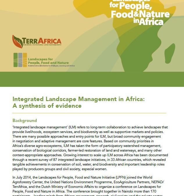 Integrated Landscape Management in Africa