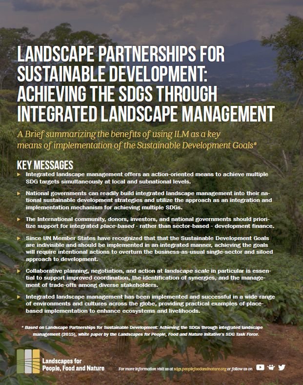 Landscape Partnerships for Sustainable Development Landscape Partnerships for Sustainable Development