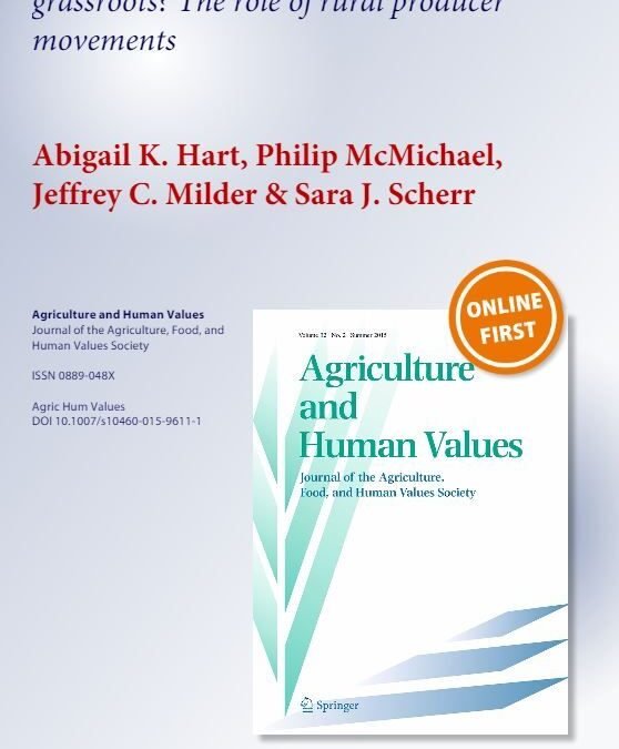 Multi-functional landscapes from the grassroots? The role of rural producer movements