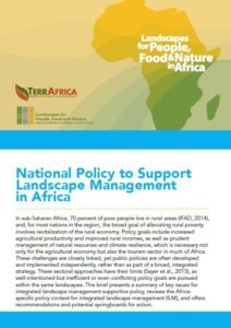 National Policy to Support Landscape Management in Africa