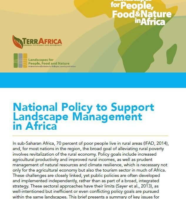 National Policy to Support Landscape Management in Africa