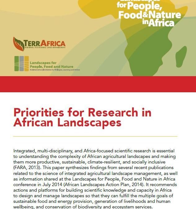 Priorities for Research in African Landscapes