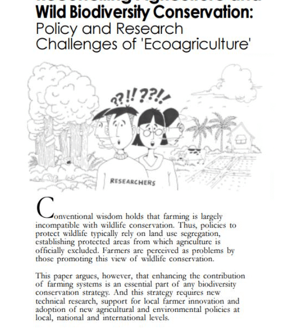 Reconciling Agriculture and Wild Biodiversity Conservation