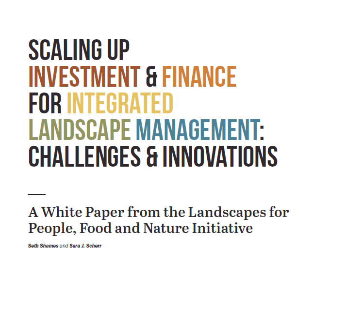 Scaling Up Investment and Finance for Integrated Landscape Management: Challenges & Innovations
