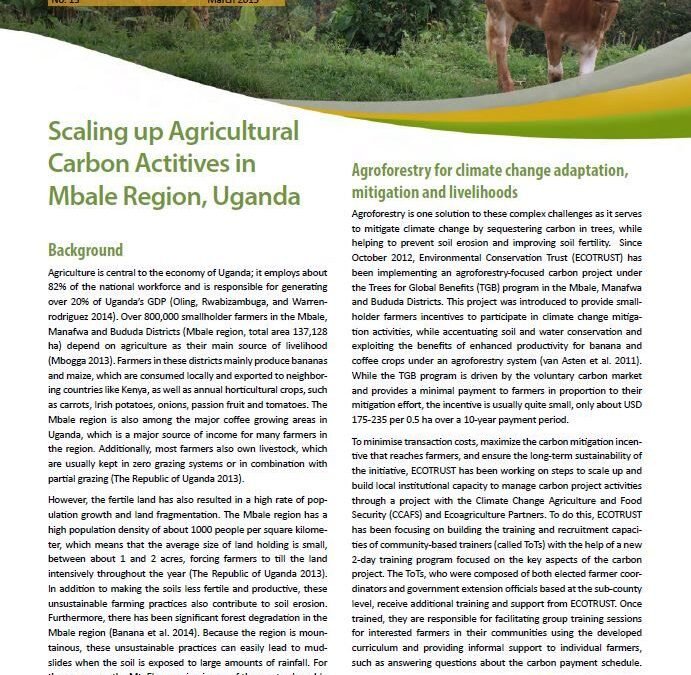 Scaling up Agricultural Carbon Activities in Mbale Region, Uganda