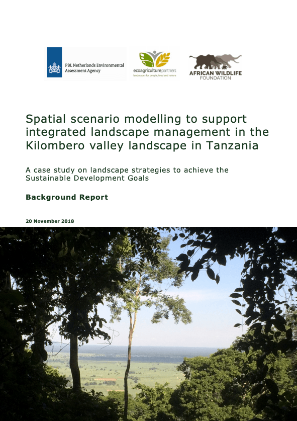 Spatial scenario modelling to support integrated landscape management in the Kilombero valley landscape in Tanzania