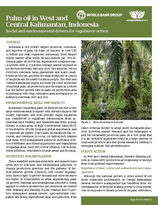 Steps Toward Green: 2-page Briefs Six Case Studies in Commodity Landscapes