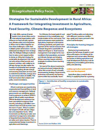 Strategies for Sustainable Development in Rural Africa Strategies for Sustainable Development in Rural Africa